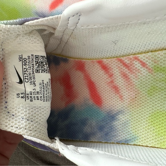 NWOT Nike Tie Dye Court Slip on Sneakers as 8.5 - Picture 5 of 6